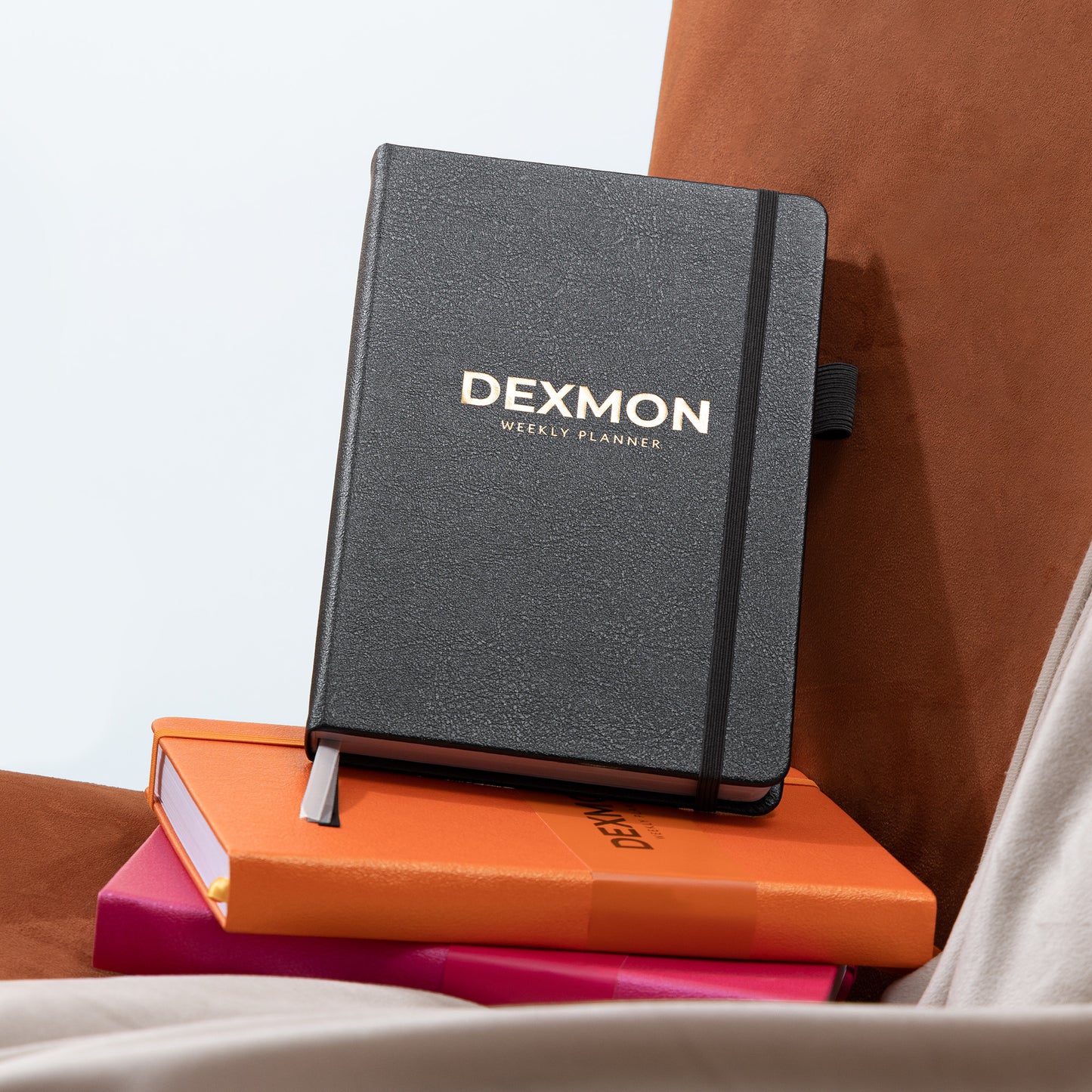 Dexmon Planner, Undated Yearly Planner for Productivity Increasing, A5 (Black)